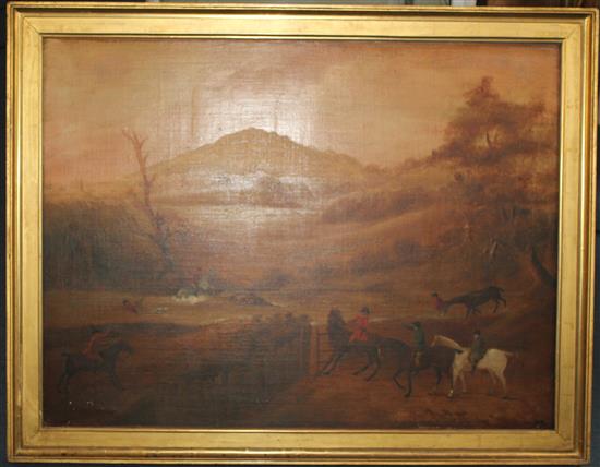 Charles Loraine Smith (1751-1835) The Billesdon Coplow Hunt, 28 x 37.5in.